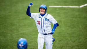 Heavy-hitting Kansas in the way of No. 17 WVU capturing Big 12 baseball title